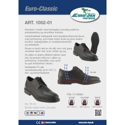 Job/uniforms/Tjenersko, behagelig pasform og ankelpolstring fra Euro-Dan Sko, model 1052-01